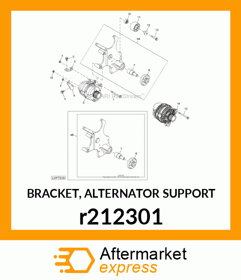 BRACKET, ALTERNATOR SUPPORT r212301