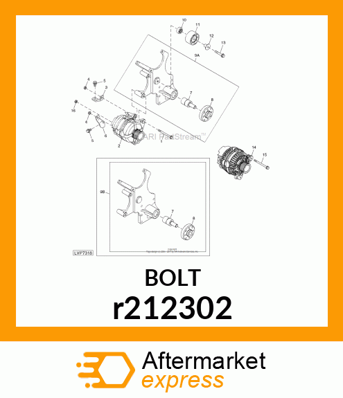 CAP SCREW, HEX FLANGE, M8 X 110 r212302