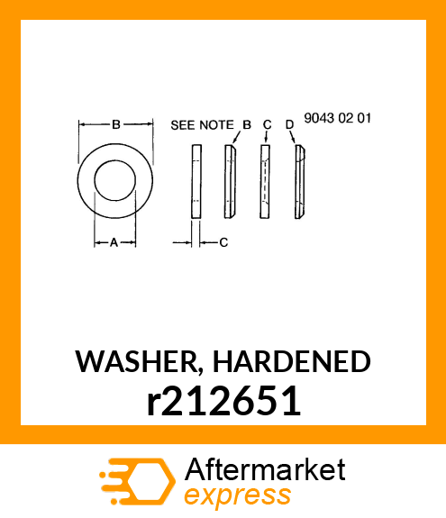 WASHER, HARDENED r212651