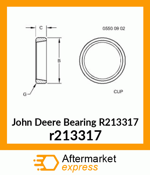 CUP,BEARING r213317
