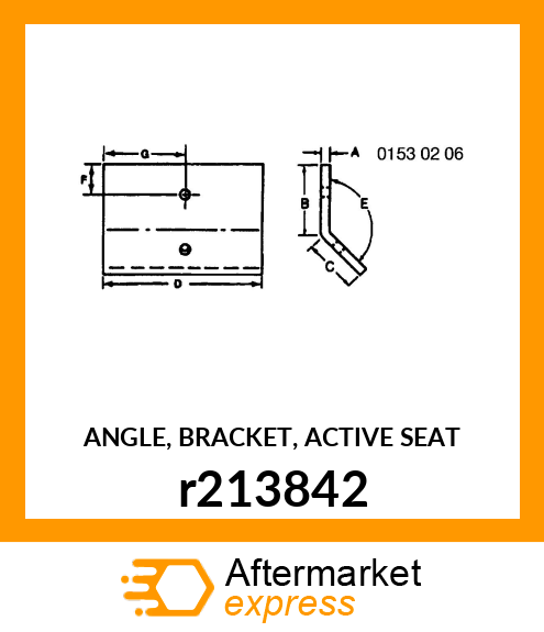 ANGLE, BRACKET, ACTIVE SEAT r213842