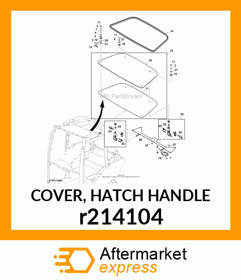 COVER, HATCH HANDLE r214104