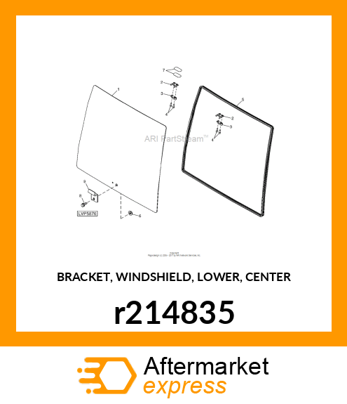 BRACKET, WINDSHIELD, LOWER, CENTER r214835