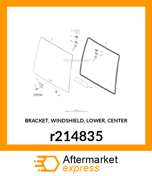 BRACKET, WINDSHIELD, LOWER, CENTER r214835