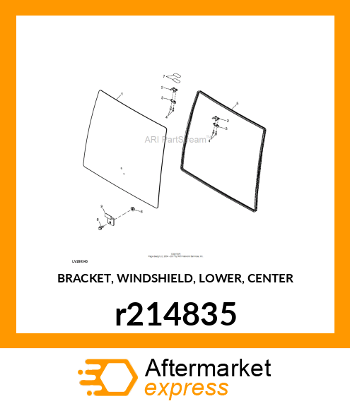 BRACKET, WINDSHIELD, LOWER, CENTER r214835