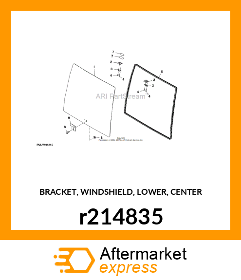 BRACKET, WINDSHIELD, LOWER, CENTER r214835