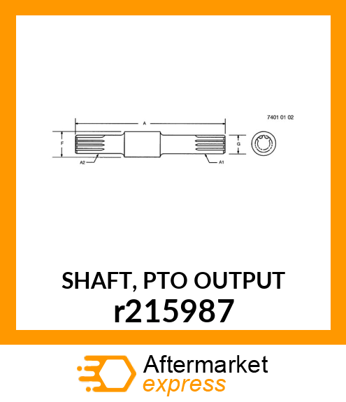 SHAFT, PTO OUTPUT r215987