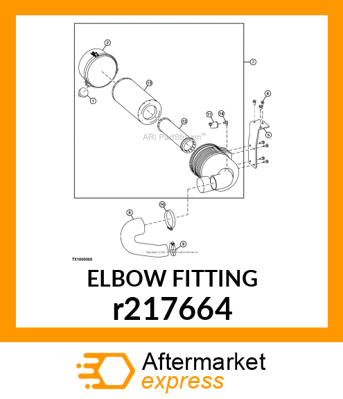 ELBOW FITTING, 1/8 NPT MALE ELBOW r217664