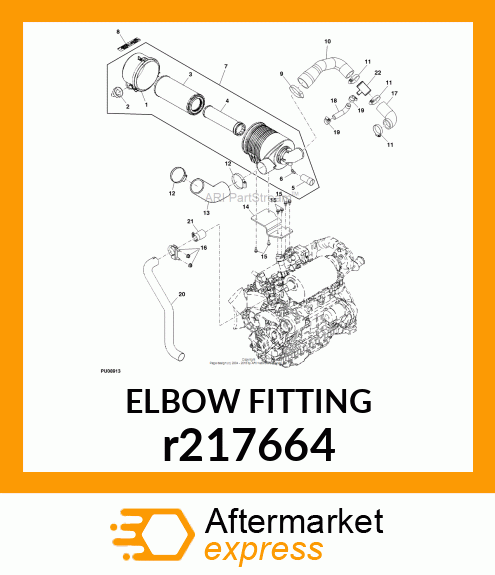 ELBOW FITTING, 1/8 NPT MALE ELBOW r217664