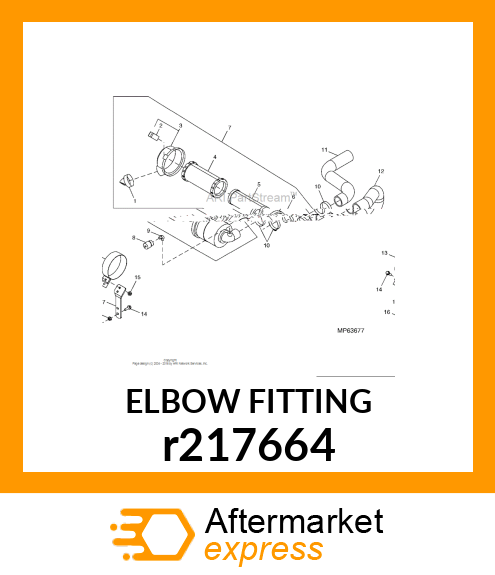 ELBOW FITTING, 1/8 NPT MALE ELBOW r217664