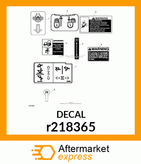 LABEL, JOYSTICK LOCK r218365