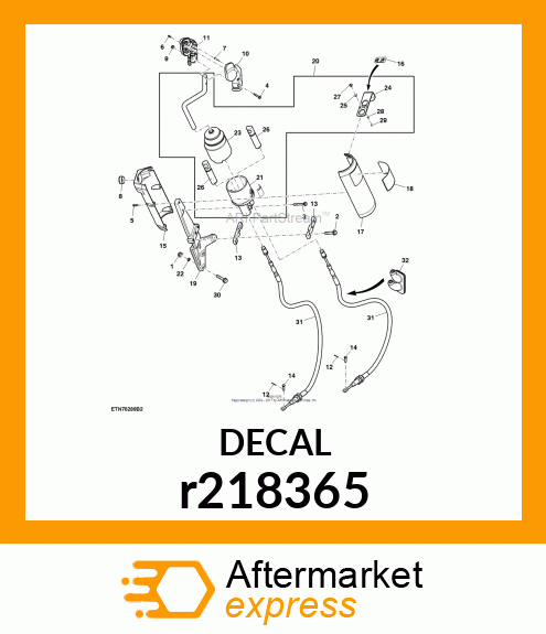 LABEL, JOYSTICK LOCK r218365