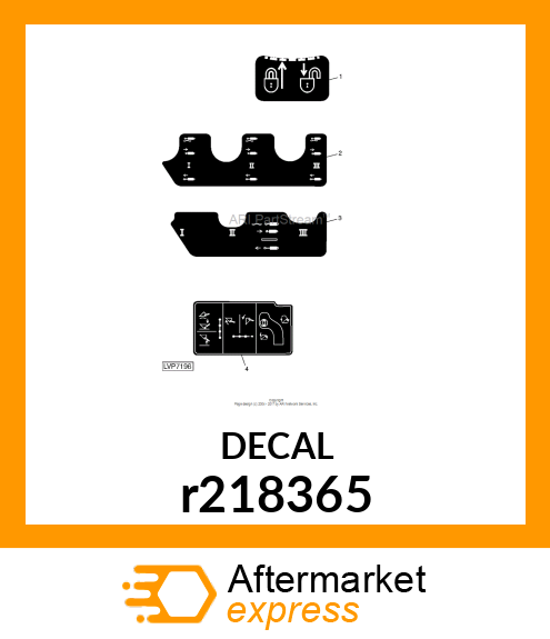 LABEL, JOYSTICK LOCK r218365