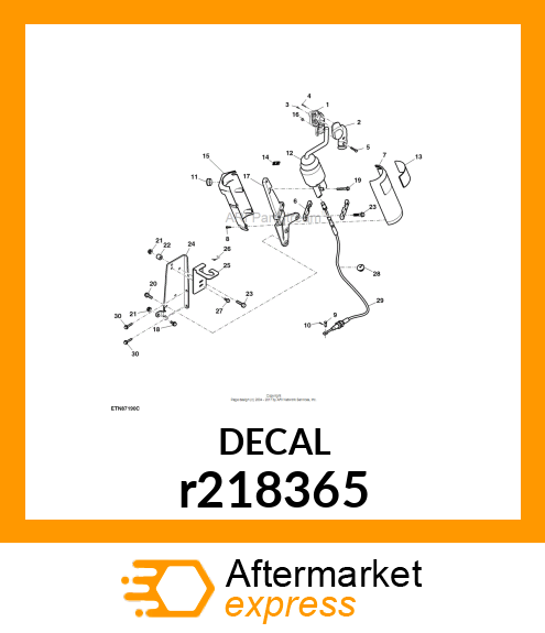 LABEL, JOYSTICK LOCK r218365