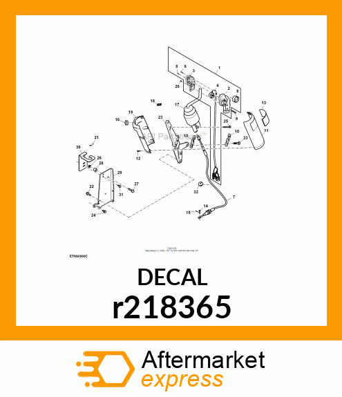 LABEL, JOYSTICK LOCK r218365