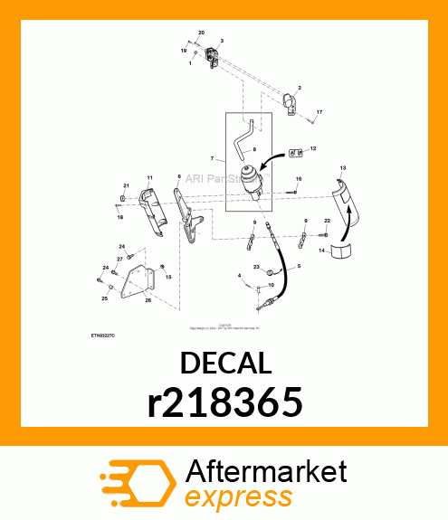 LABEL, JOYSTICK LOCK r218365