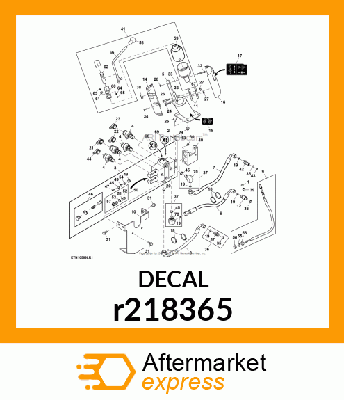 LABEL, JOYSTICK LOCK r218365