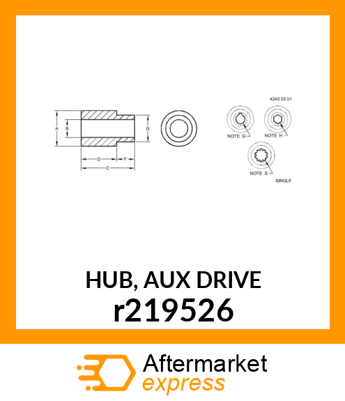 HUB, AUX DRIVE r219526