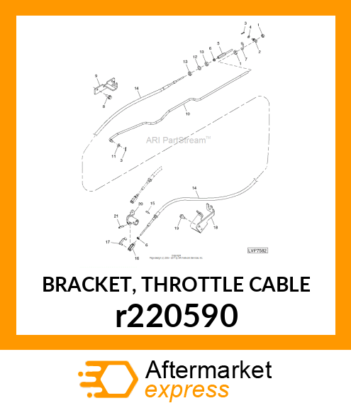 BRACKET, THROTTLE CABLE r220590