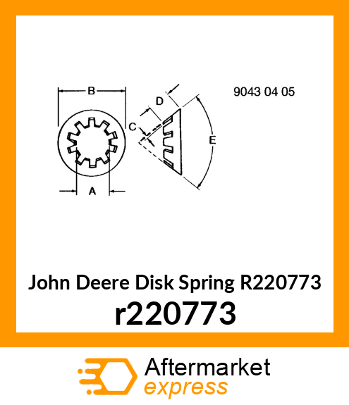 DISK,SPRING, HIGH CLUTCH r220773