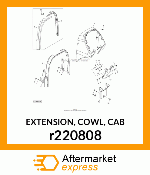 EXTENSION, COWL, CAB r220808