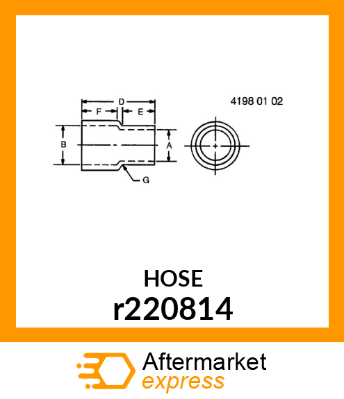 HYDRAULIC HOSE, RETURN r220814