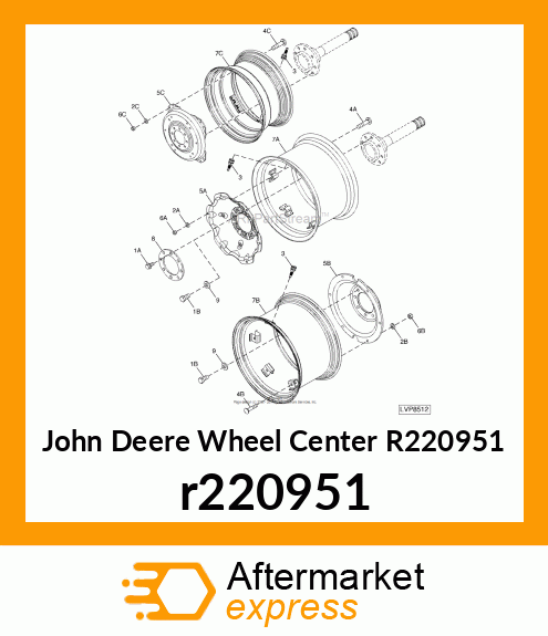 WHEEL CENTER, DISK, W24, 8B 12.7THK r220951