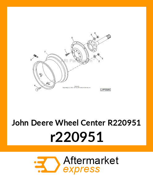 WHEEL CENTER, DISK, W24, 8B 12.7THK r220951