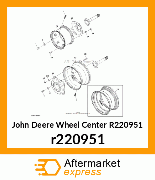 WHEEL CENTER, DISK, W24, 8B 12.7THK r220951