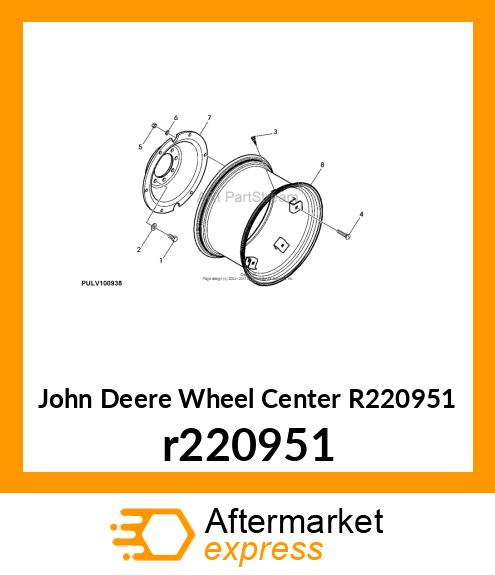 WHEEL CENTER, DISK, W24, 8B 12.7THK r220951