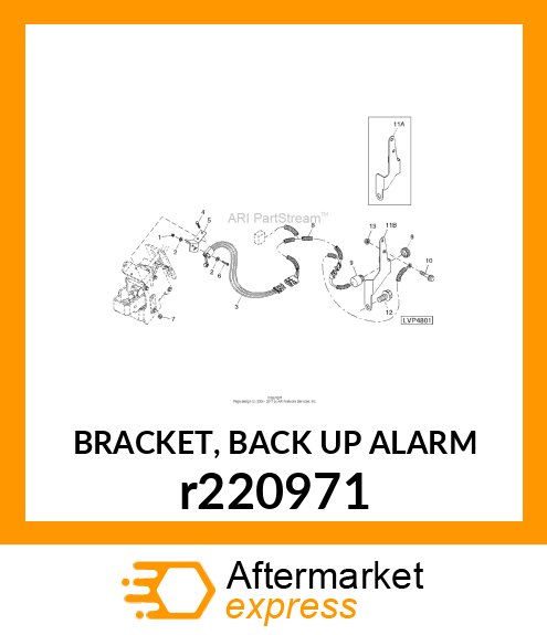 BRACKET, BACK UP ALARM r220971