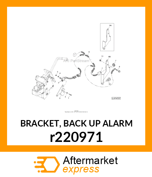 BRACKET, BACK UP ALARM r220971