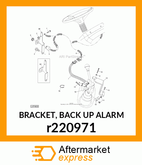 BRACKET, BACK UP ALARM r220971