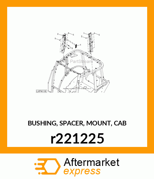 BUSHING, SPACER, MOUNT, CAB r221225