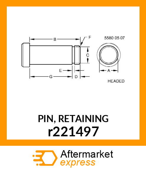 PIN, RETAINING r221497