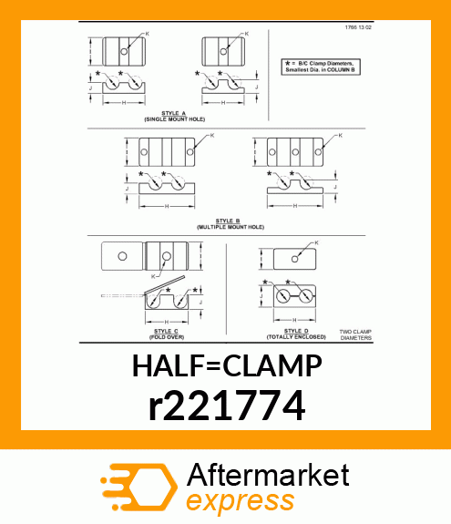 HALF CLAMP r221774