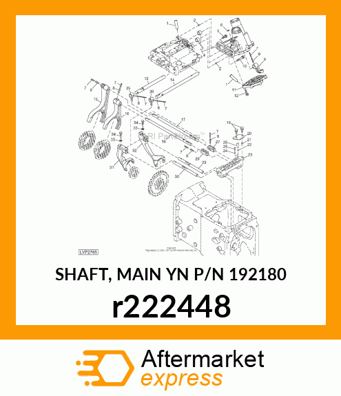 SHAFT, MAIN YN P/N 192180 r222448