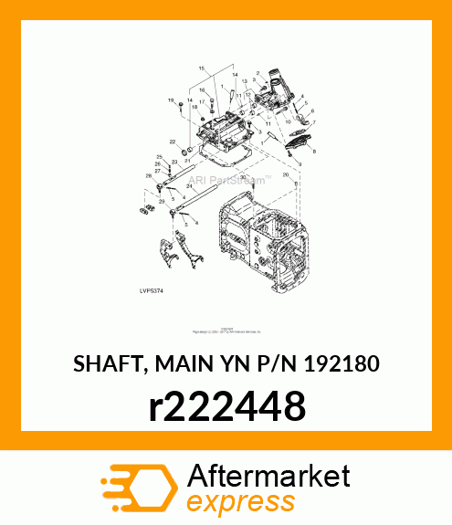 SHAFT, MAIN YN P/N 192180 r222448