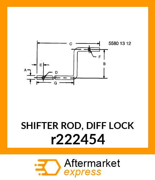 SHIFTER ROD, DIFF LOCK r222454