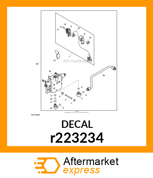 LABEL, LOADER CONTROL W/ TRIPLE FU r223234