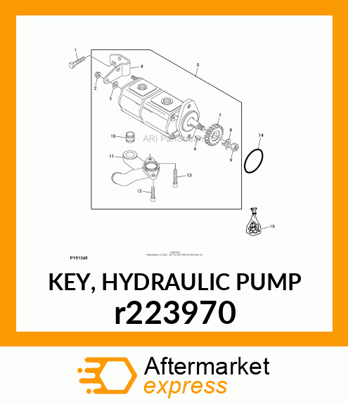 KEY, HYDRAULIC PUMP r223970