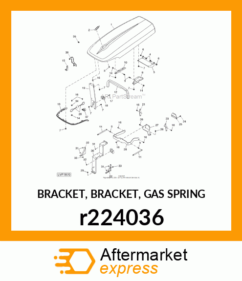 BRACKET, BRACKET, GAS SPRING r224036