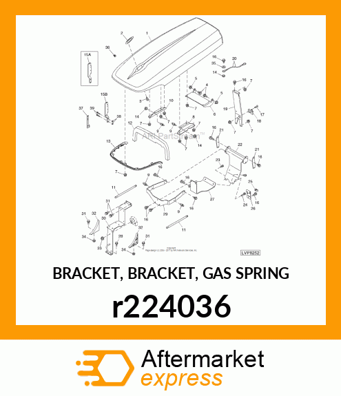 BRACKET, BRACKET, GAS SPRING r224036