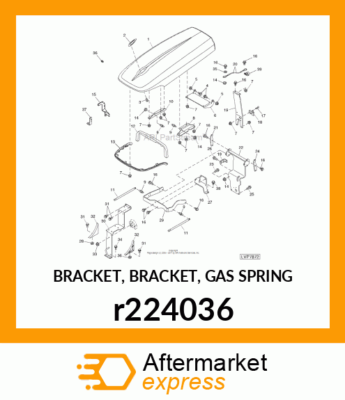 BRACKET, BRACKET, GAS SPRING r224036