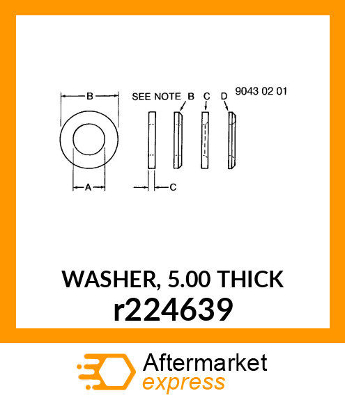 WASHER, 5.00 THICK r224639