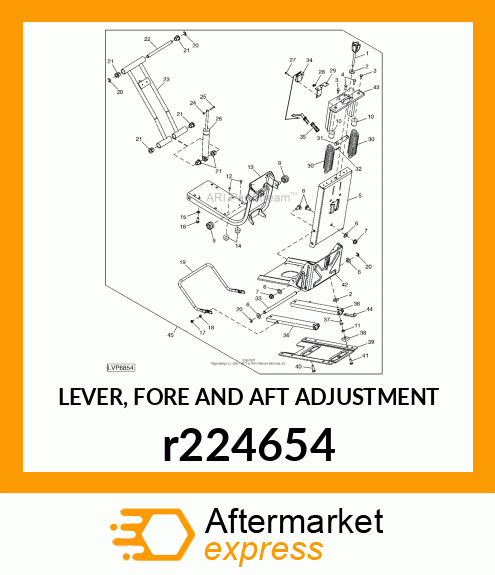 LEVER, FORE AND AFT ADJUSTMENT r224654