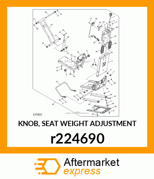 KNOB, SEAT WEIGHT ADJUSTMENT r224690