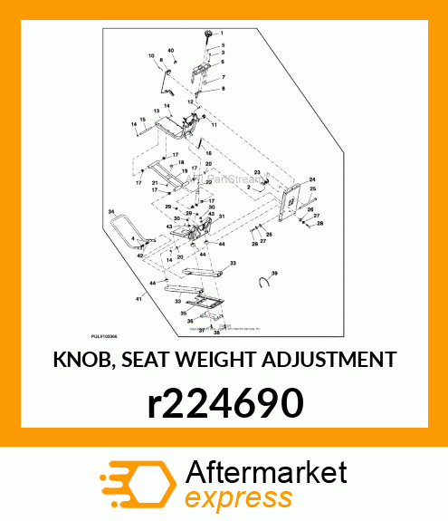 KNOB, SEAT WEIGHT ADJUSTMENT r224690