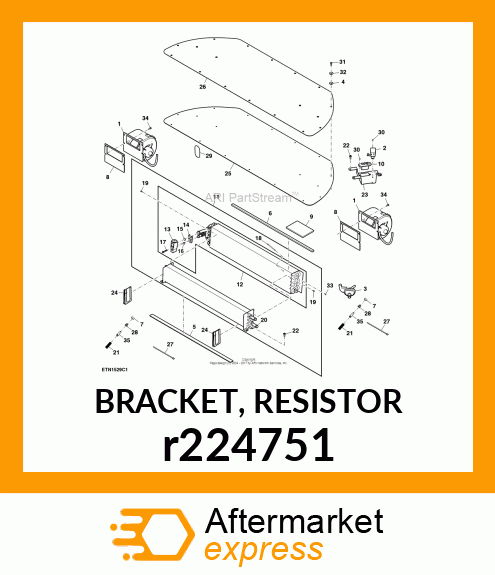 BRACKET, RESISTOR r224751