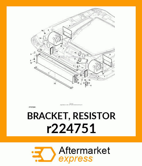 BRACKET, RESISTOR r224751